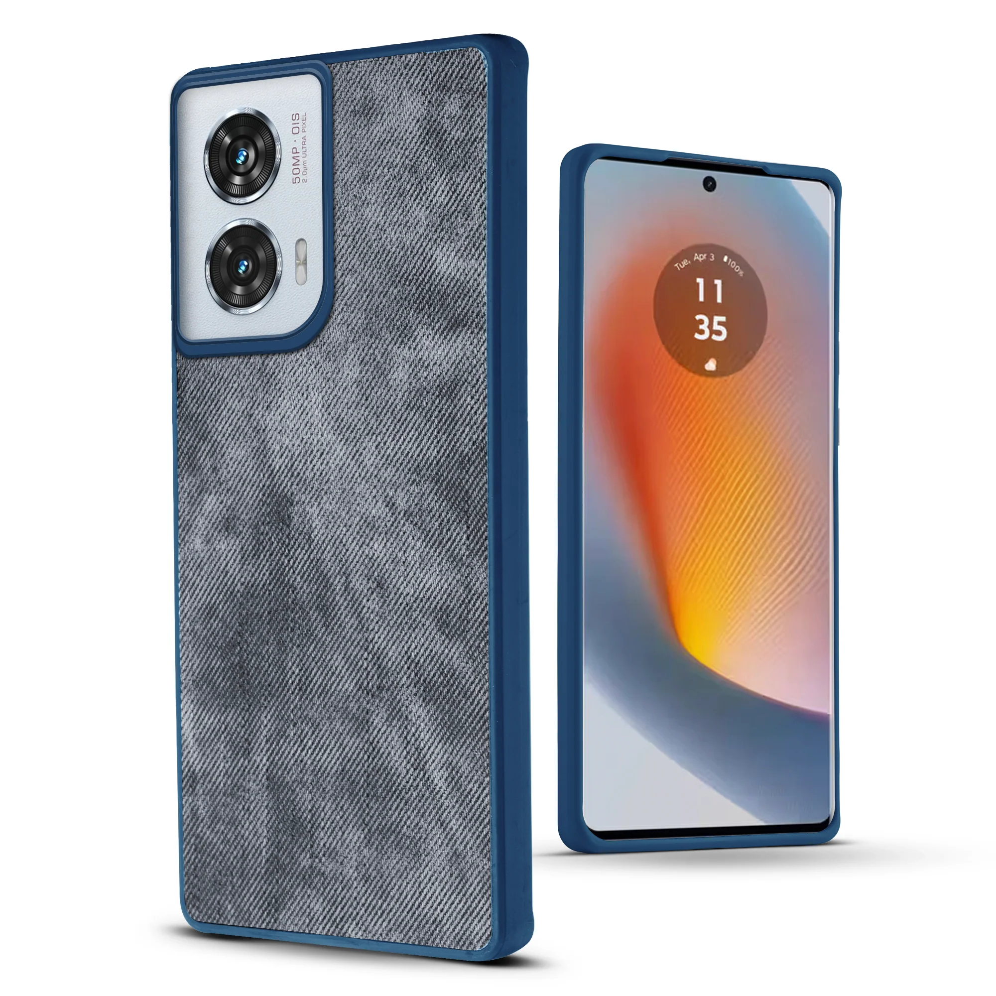 Denim Jeans Cloth Back Cover Case for Motorola Moto G96 5G - Image 18
