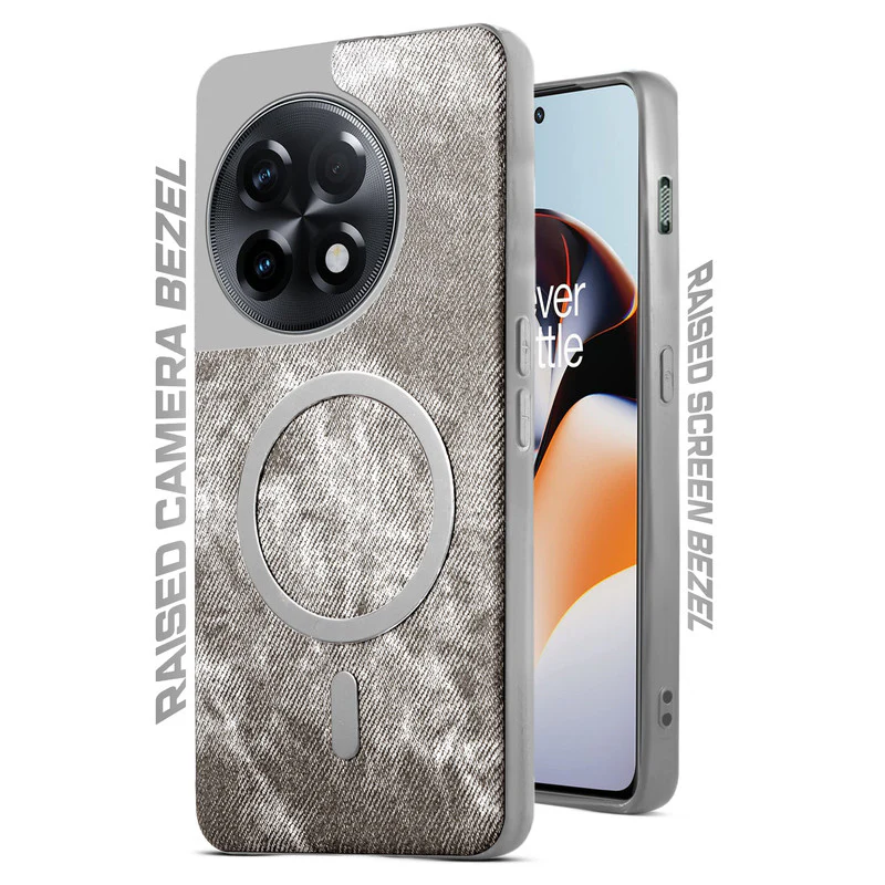 Classic Denim Finish Back Case For OnePlus 11R 5G With Wireless Charging Support Support - Image 30