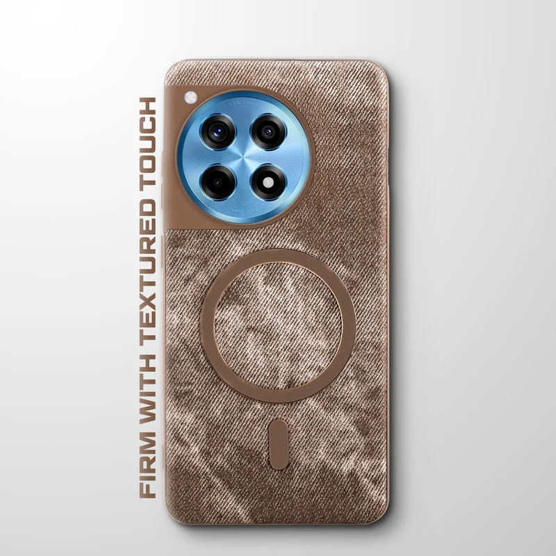 Classic Denim Finish Back Case For OnePlus 12R 5G With Wireless Charging Support Support - Image 10