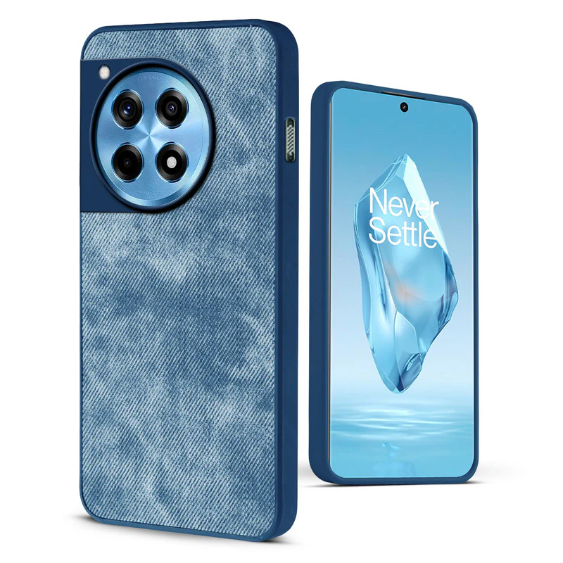Denim Jeans Cloth Back Cover Case for OnePlus 12R 5G - Image 18