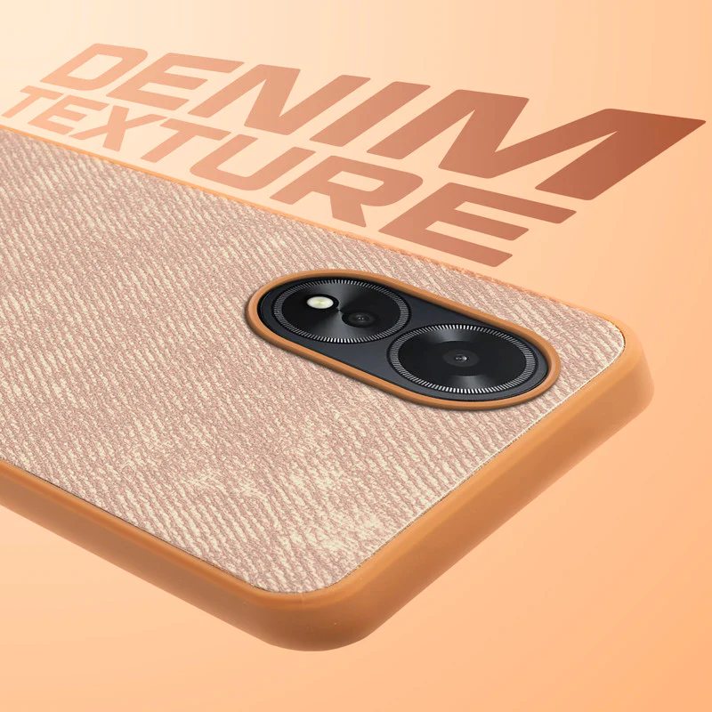 Denim Jeans Cloth Back Cover Case for Oppo A18 - Image 27