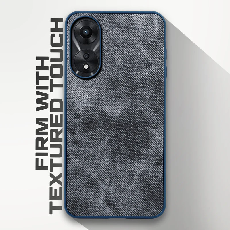 Denim Jeans Cloth Back Cover Case for Oppo A78 5G - Image 11
