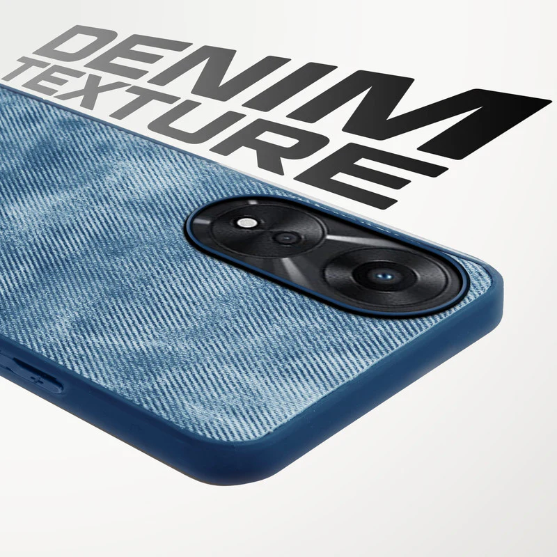 Denim Jeans Cloth Back Cover Case for Oppo A78 5G - Image 15