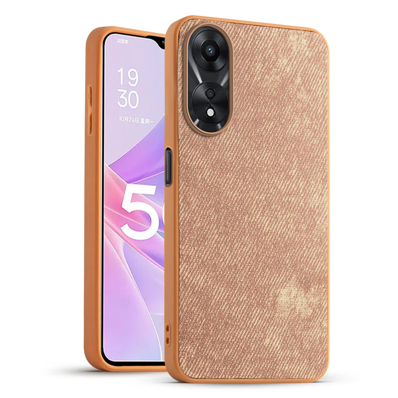 Denim Jeans Cloth Back Cover Case for Oppo A78 5G - Image 25