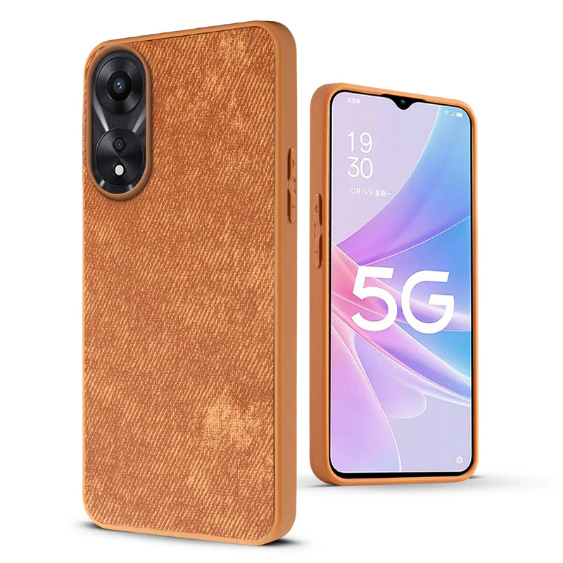 Denim Jeans Cloth Back Cover Case for Oppo A78 5G - Image 36