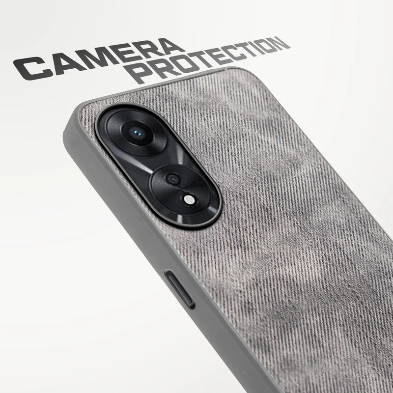 Denim Jeans Cloth Back Cover Case for Oppo A78 5G - Image 40