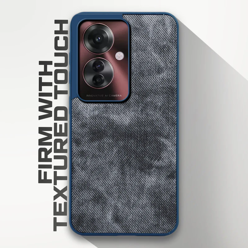 Denim Jeans Cloth Back Cover Case for Oppo F25 Pro 5G - Image 11