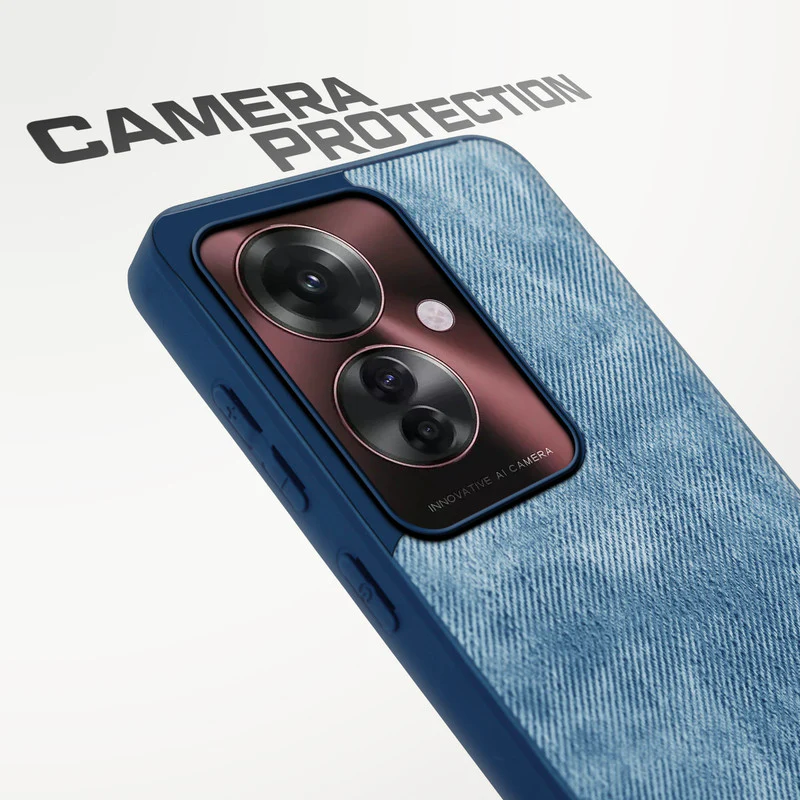 Denim Jeans Cloth Back Cover Case for Oppo F25 Pro 5G - Image 16