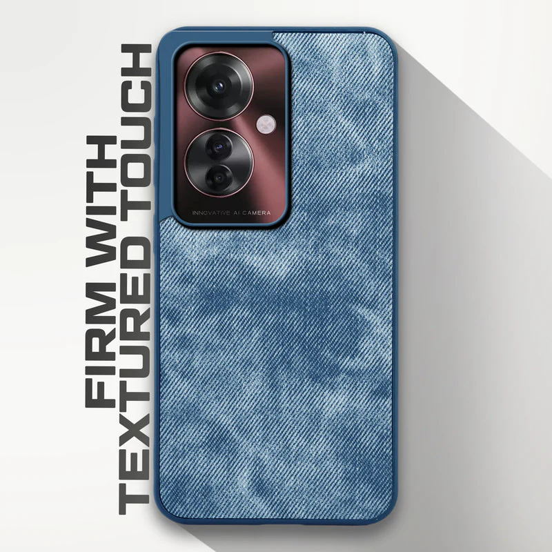 Denim Jeans Cloth Back Cover Case for Oppo F25 Pro 5G - Image 17