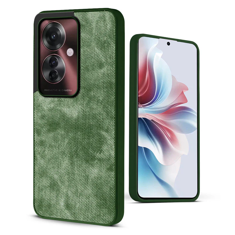 Denim Jeans Cloth Back Cover Case for Oppo F25 Pro 5G - Image 24