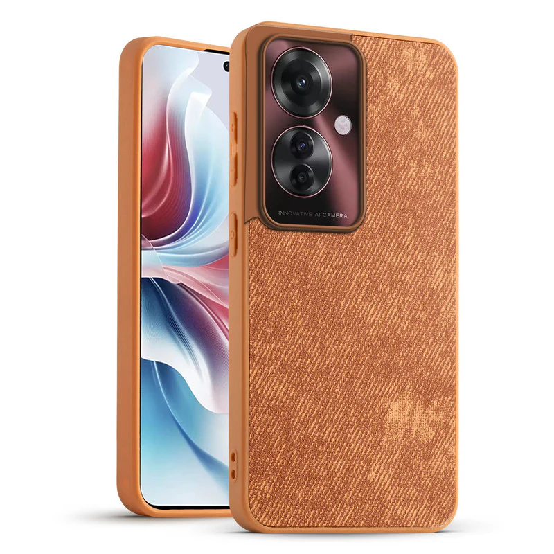 Denim Jeans Cloth Back Cover Case for Oppo F25 Pro 5G - Image 31