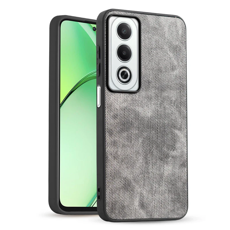 Denim Jeans Cloth Back Cover Case for Oppo K12x 5G