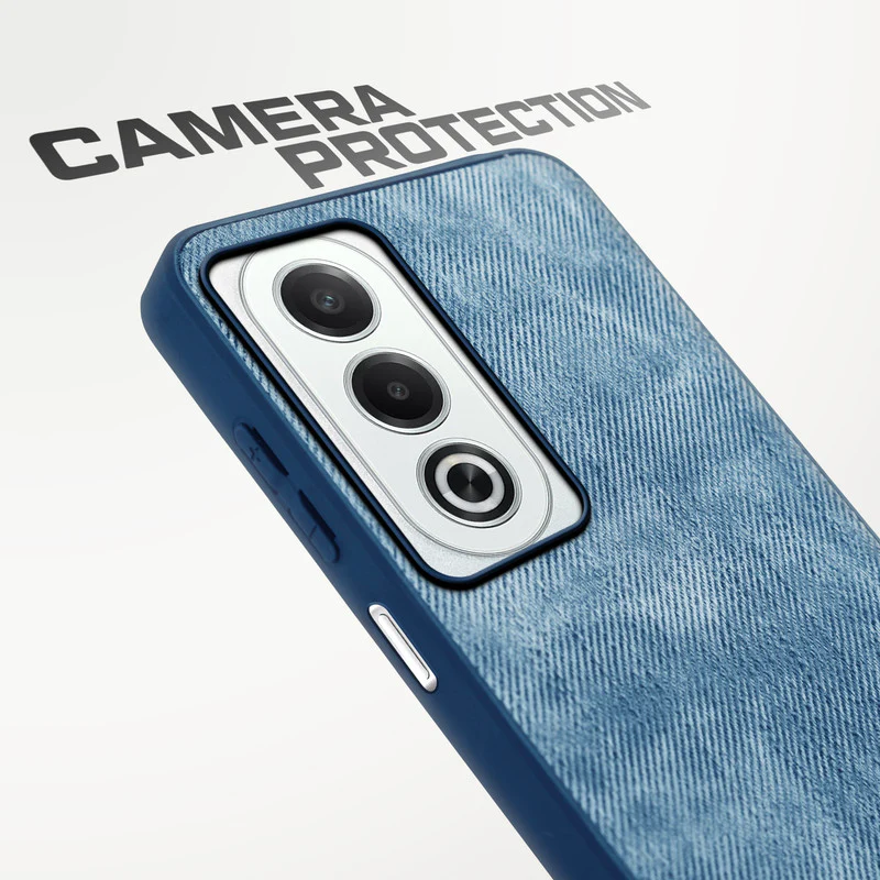 Denim Jeans Cloth Back Cover Case for Oppo K12x 5G - Image 16