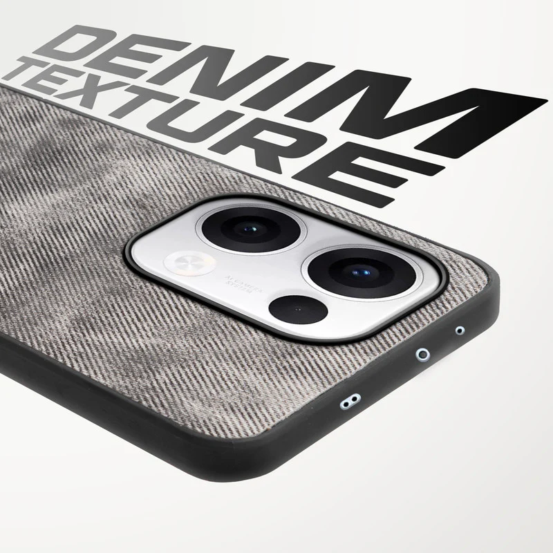 Denim Jeans Cloth Back Cover Case for Oppo Reno 13 5G - Image 3