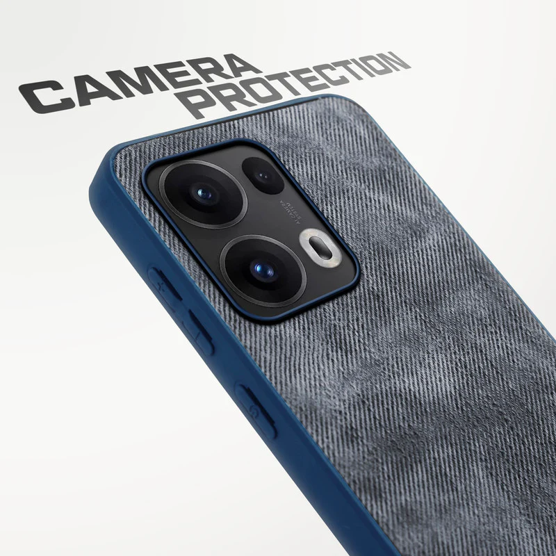 Denim Jeans Cloth Back Cover Case for Oppo Reno 13 Pro 5G - Image 10
