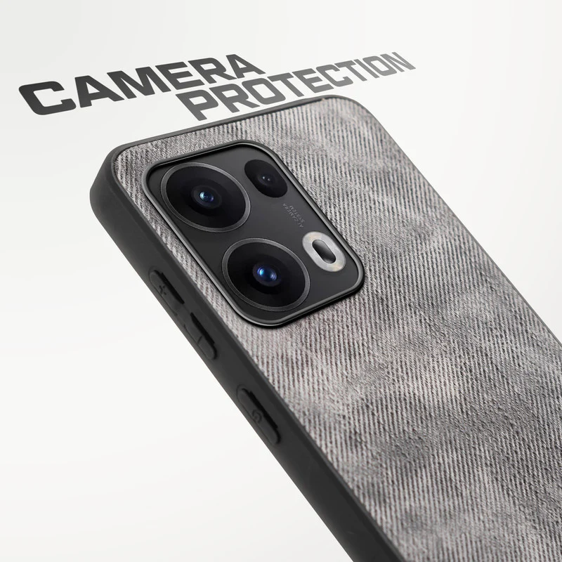 Denim Jeans Cloth Back Cover Case for Oppo Reno 13 Pro 5G - Image 4