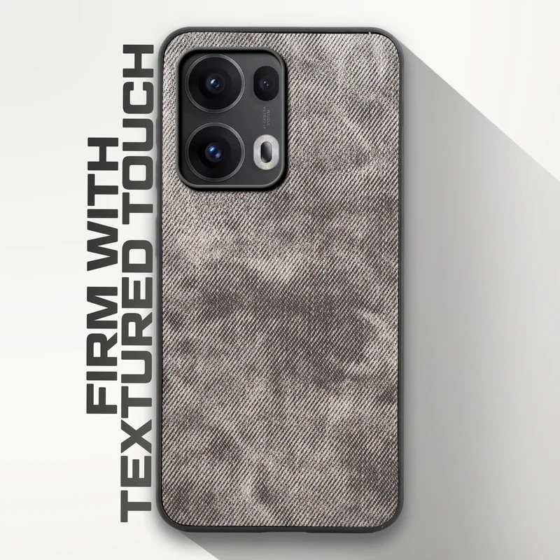 Denim Jeans Cloth Back Cover Case for Oppo Reno 13 Pro 5G - Image 41