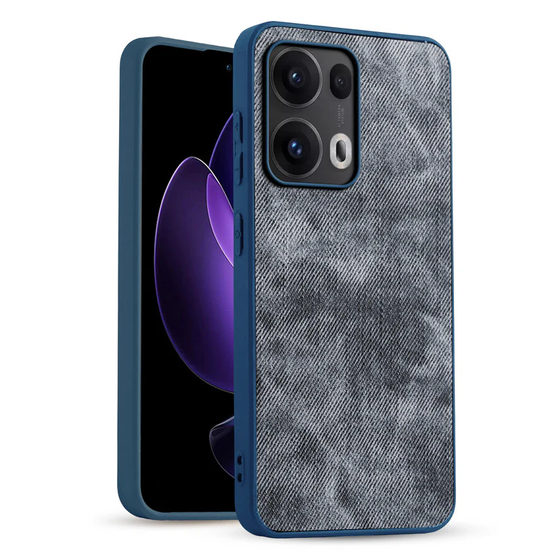 Denim Jeans Cloth Back Cover Case for Oppo Reno 13 Pro 5G - Image 7