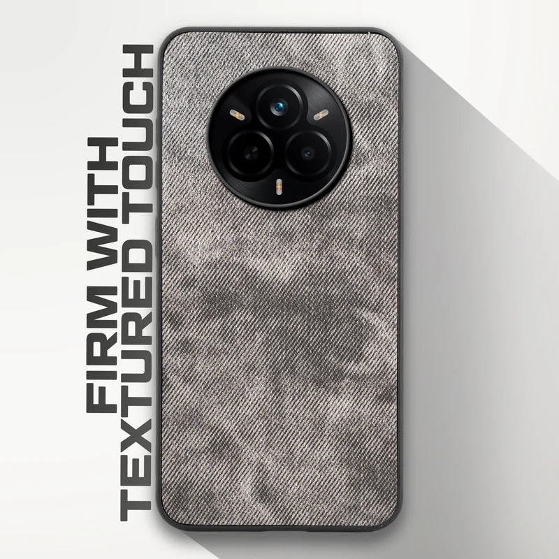 Denim Jeans Cloth Back Cover Case for Realme 14 Pro 5G - Image 5