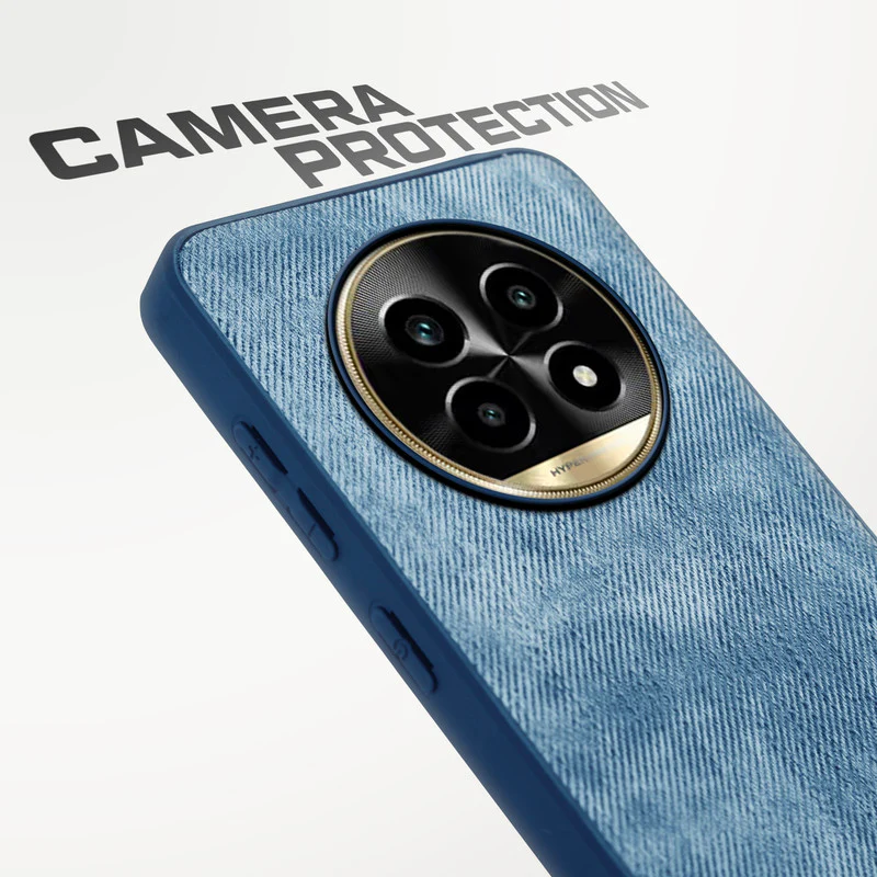 Denim Jeans Cloth Back Cover Case for Realme 14 Pro Lite 5G - Image 16