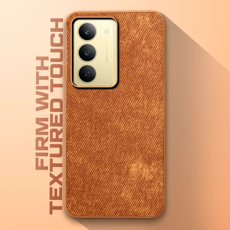 Denim Jeans Cloth Back Cover Case for Realme 14x 5G - Image 35