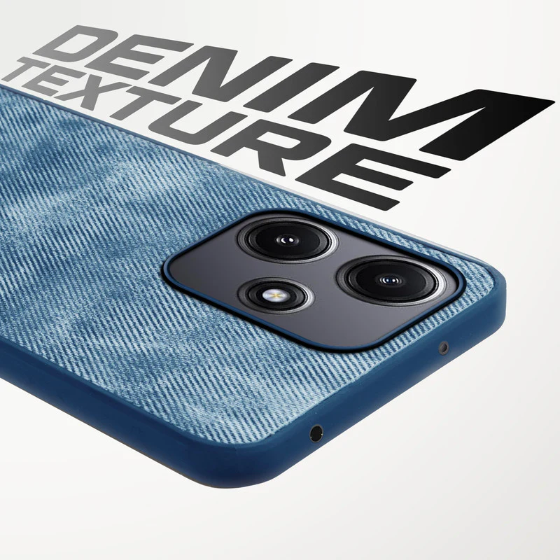 Denim Jeans Cloth Back Cover Case for Redmi 12 5G - Image 15
