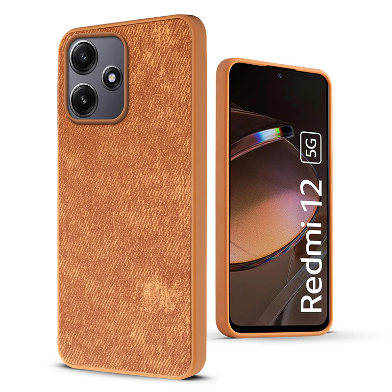 Denim Jeans Cloth Back Cover Case for Redmi 12 5G - Image 36