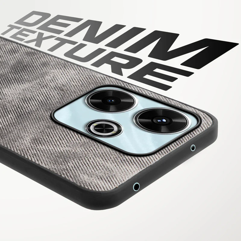 Denim Jeans Cloth Back Cover Case for Redmi 13 5G - Image 3