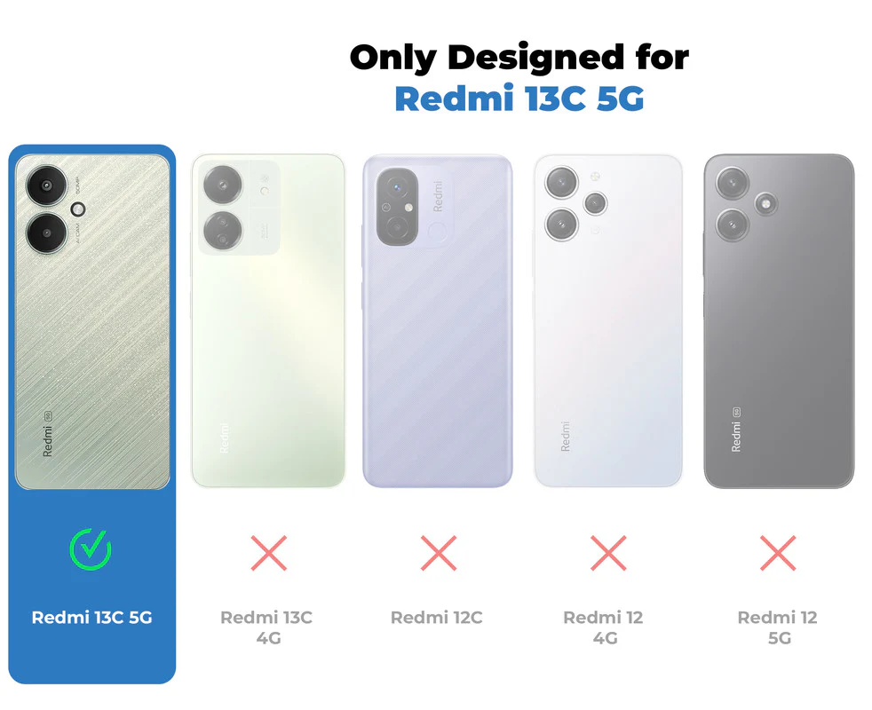 Denim Jeans Cloth Back Cover Case for Redmi 13C 5G - Image 2