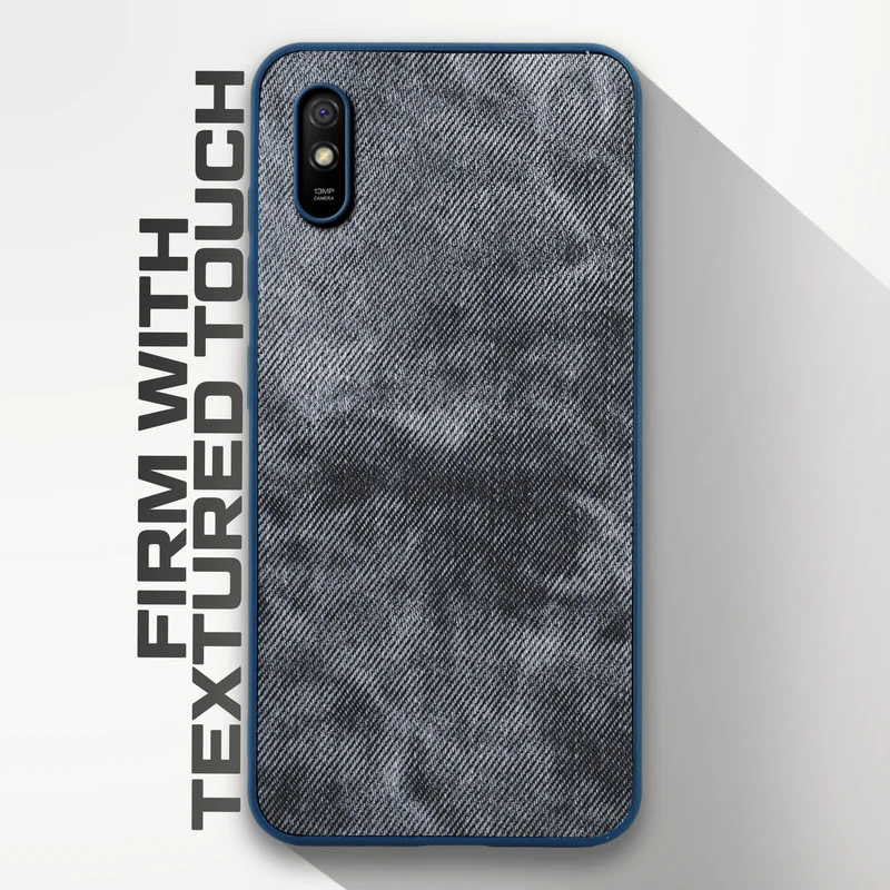 Denim Jeans Cloth Back Cover Case for Redmi 9A - Image 11