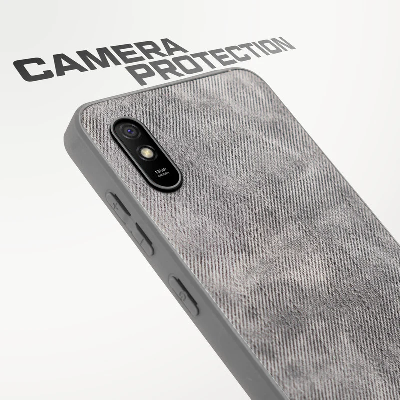 Denim Jeans Cloth Back Cover Case for Redmi 9A - Image 40