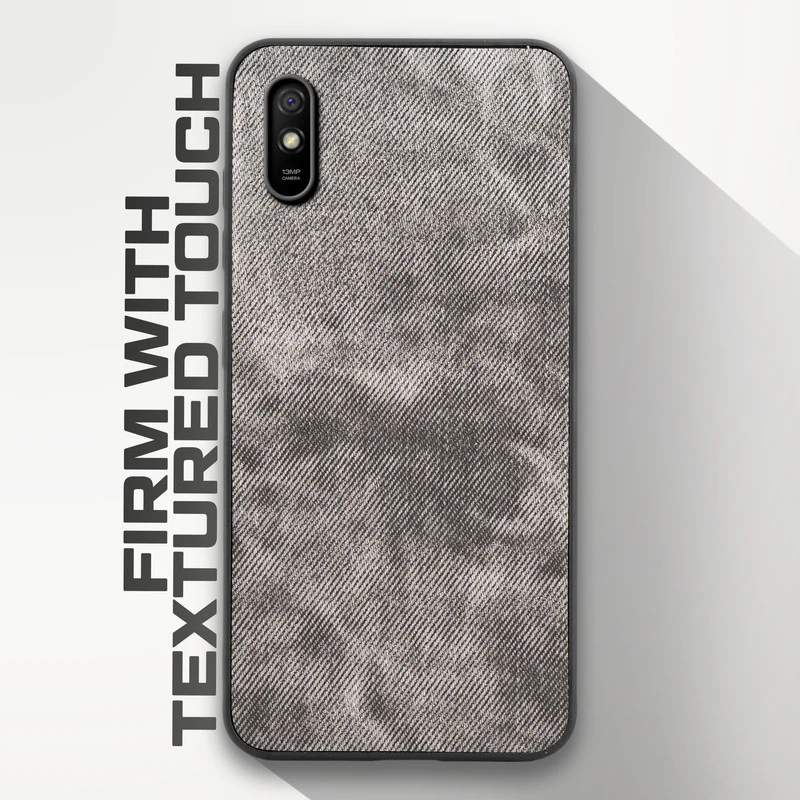 Denim Jeans Cloth Back Cover Case for Redmi 9A - Image 41
