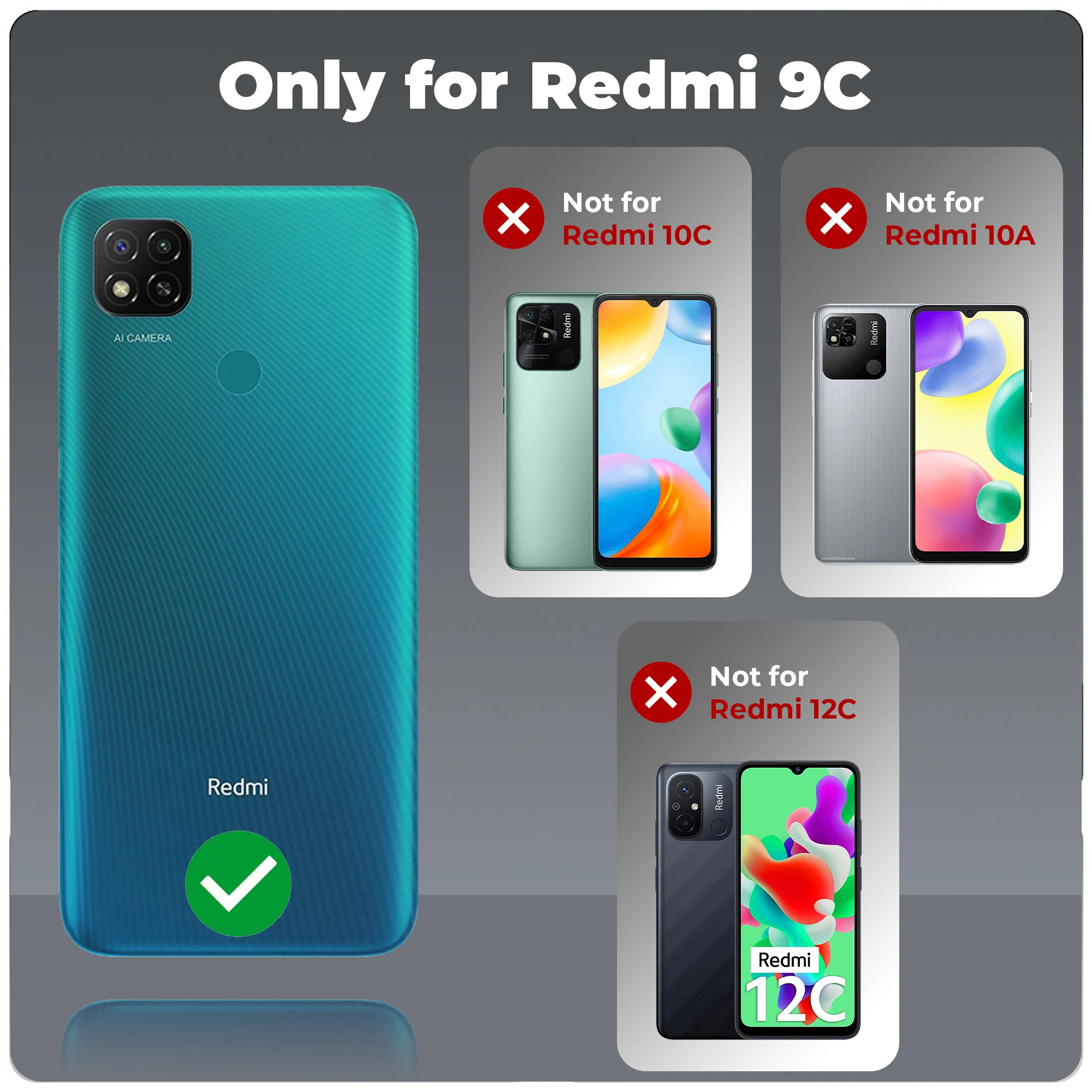 Denim Jeans Cloth Back Cover Case for Redmi 9C - Image 14