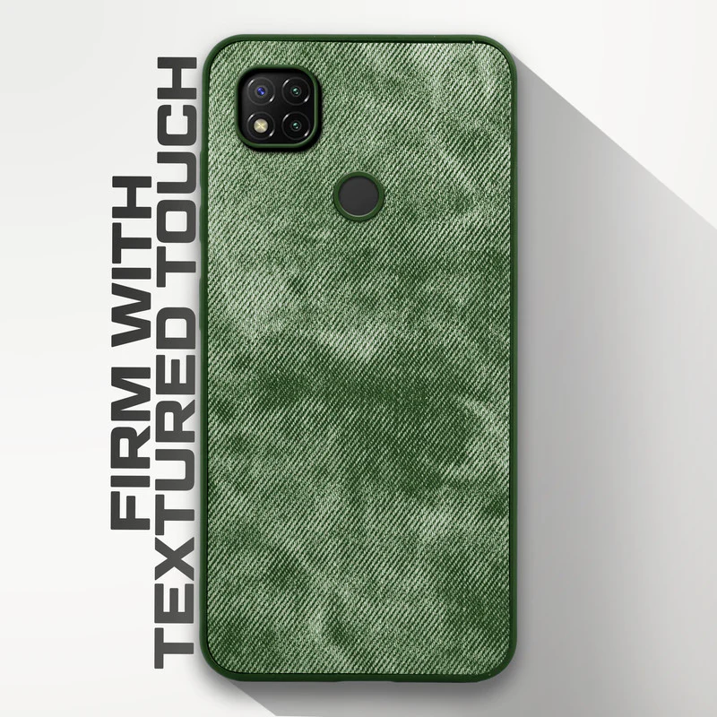 Denim Jeans Cloth Back Cover Case for Redmi 9C - Image 23