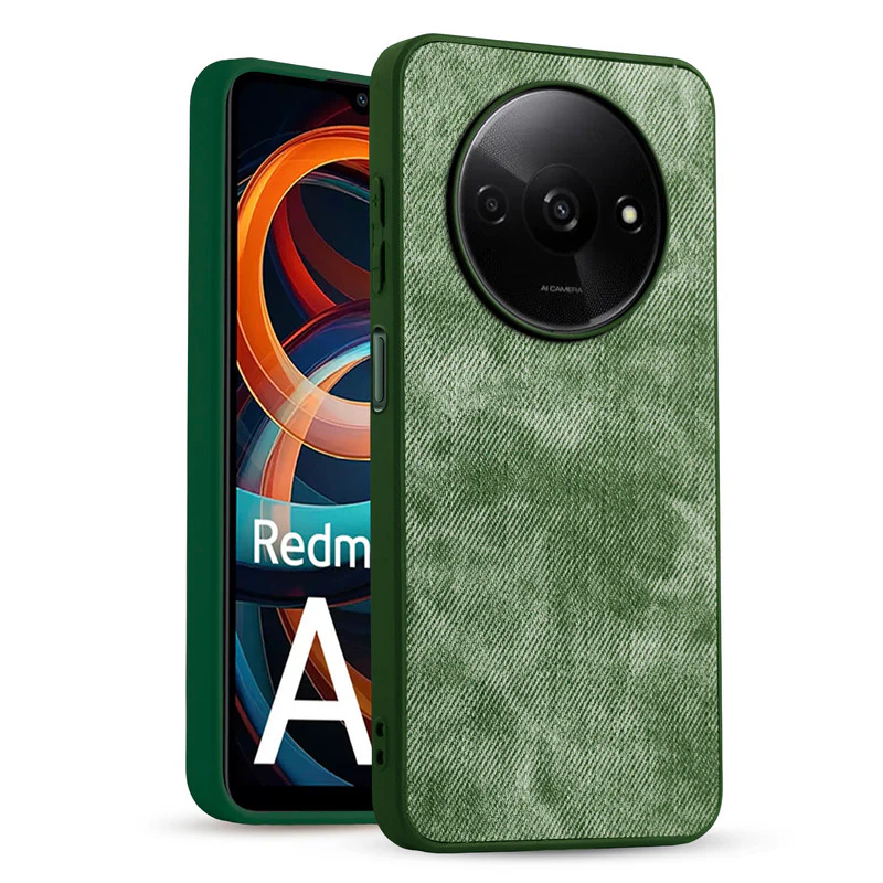 Denim Jeans Cloth Back Cover Case for Redmi A3 2024 - Image 19