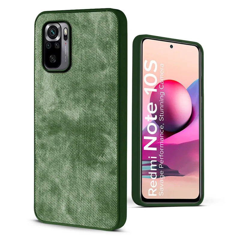 Denim Jeans Cloth Back Cover Case for Redmi Note 10S - Image 24