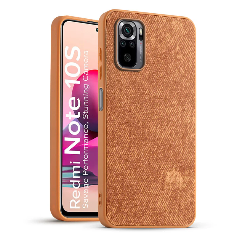 Denim Jeans Cloth Back Cover Case for Redmi Note 10S - Image 31