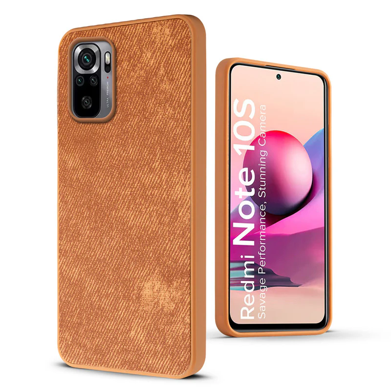 Denim Jeans Cloth Back Cover Case for Redmi Note 10S - Image 36