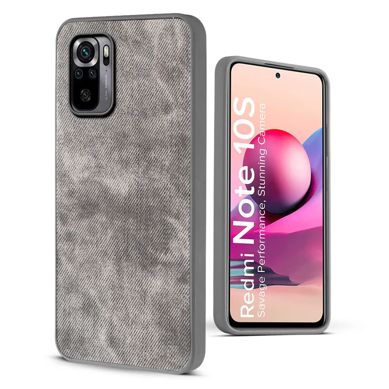 Denim Jeans Cloth Back Cover Case for Redmi Note 10S - Image 42