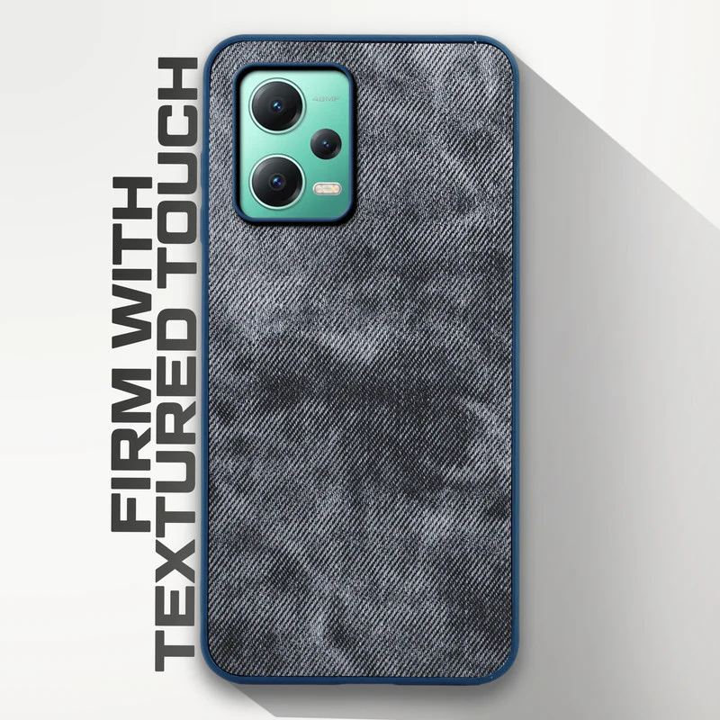 Denim Jeans Cloth Back Cover Case for Redmi Note 12 5G - Image 11
