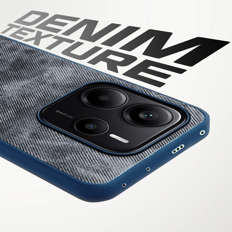 Denim Jeans Cloth Back Cover Case for Redmi Note 14 5G - Image 9