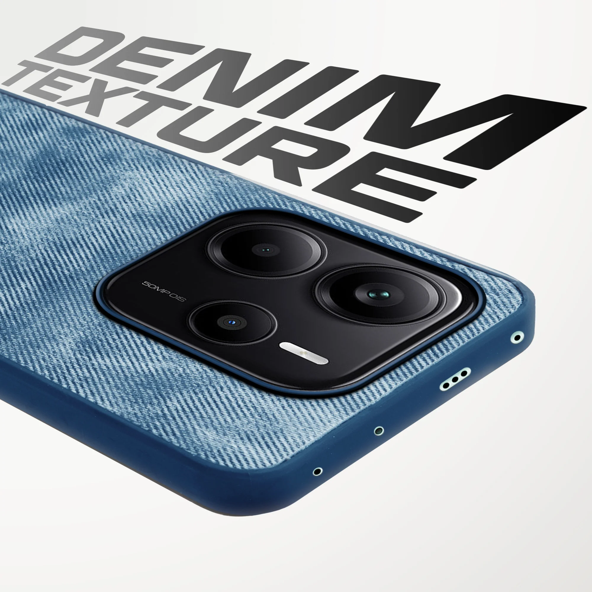 Denim Jeans Cloth Back Cover Case for Redmi Note 14 SE 5G with Raised Camera Edges & Micro-Fiber Lining - Image 13