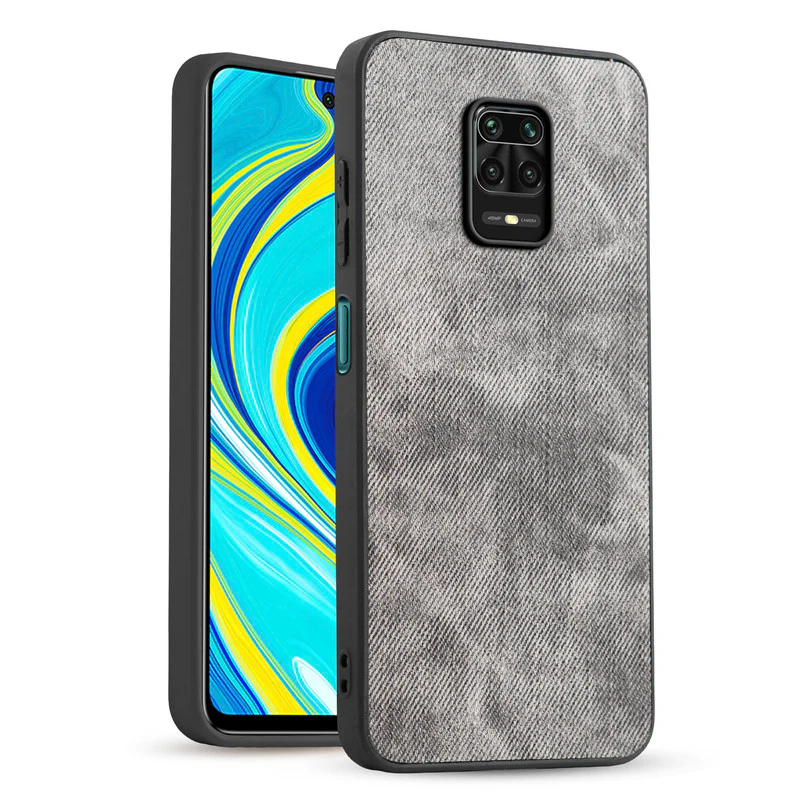 Denim Jeans Cloth Back Cover Case for Redmi Note 9 Pro