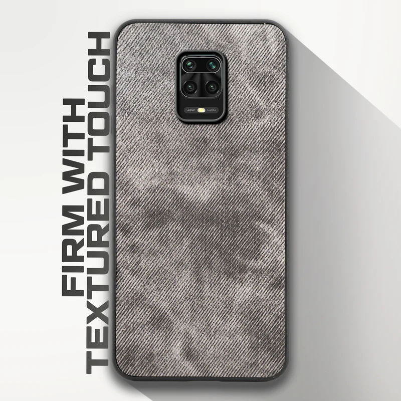 Denim Jeans Cloth Back Cover Case for Redmi Note 9 Pro - Image 41
