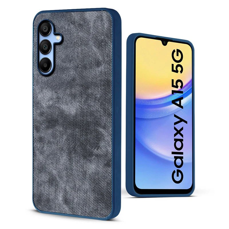 Denim Jeans Cloth Back Cover Case for Samsung A15 5G - Image 12