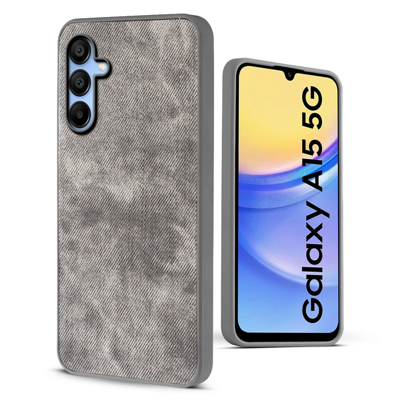 Denim Jeans Cloth Back Cover Case for Samsung A15 5G - Image 42