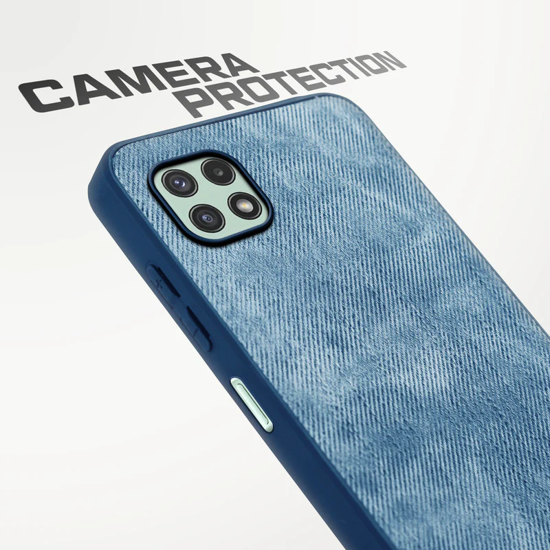 Denim Jeans Cloth Back Cover Case for Samsung A22 5G - Image 16