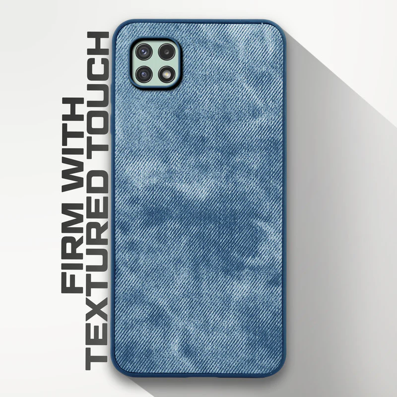 Denim Jeans Cloth Back Cover Case for Samsung A22 5G - Image 17