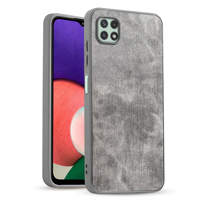 Denim Jeans Cloth Back Cover Case for Samsung A22 5G - Image 37