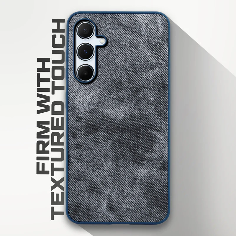 Denim Jeans Cloth Back Cover Case for Samsung A55 5G - Image 10